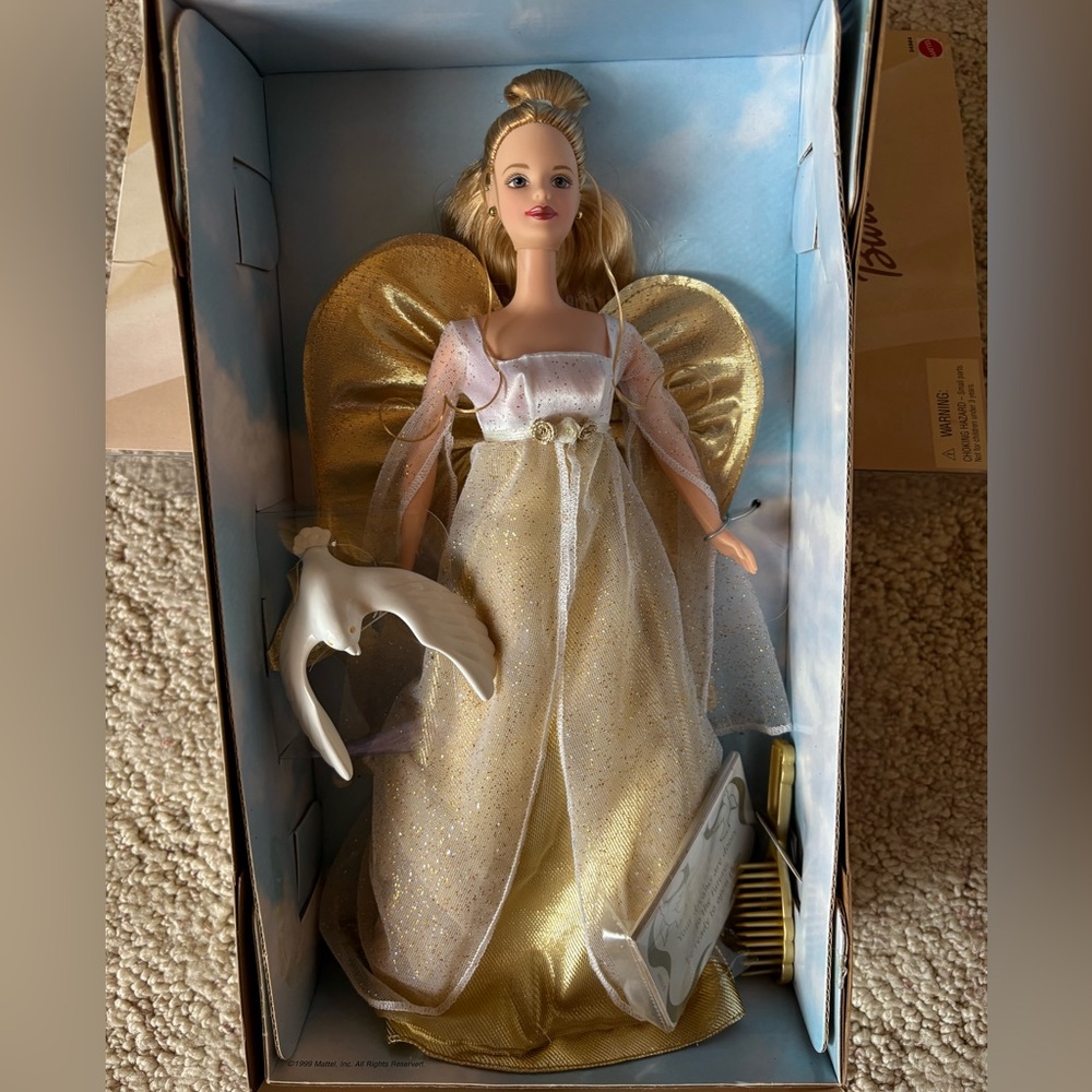 Barbie Angelic Inspirations Doll Box in Cream and White